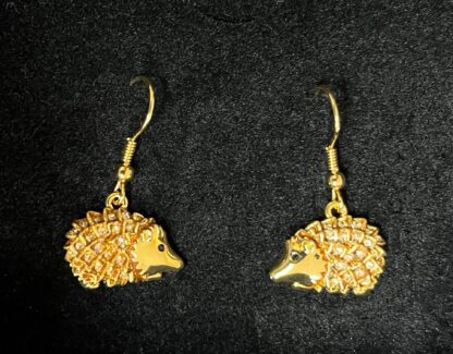 Austrian crystal drop earrings set in plated gold