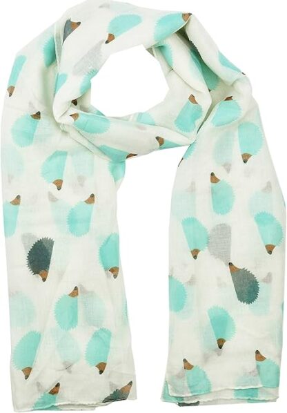 White and mint scarf cover-up