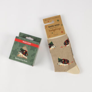 Christmas socks bauble. Adult size socks by Bare Kind